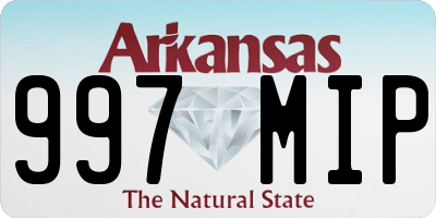 AR license plate 997MIP