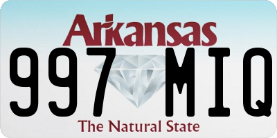 AR license plate 997MIQ