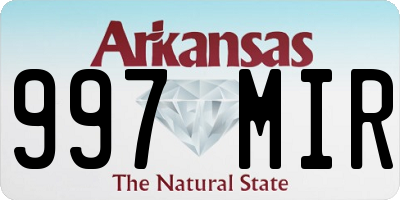 AR license plate 997MIR
