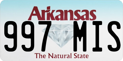 AR license plate 997MIS
