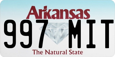 AR license plate 997MIT