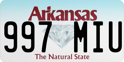 AR license plate 997MIU