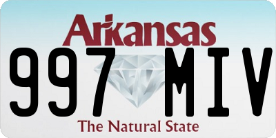 AR license plate 997MIV