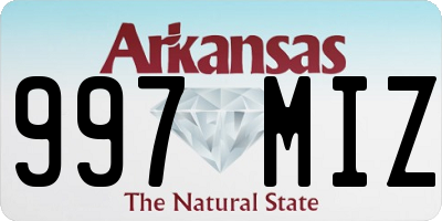 AR license plate 997MIZ