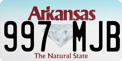 AR license plate 997MJB