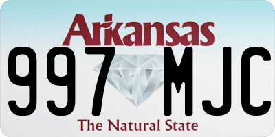 AR license plate 997MJC
