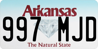 AR license plate 997MJD