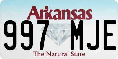 AR license plate 997MJE
