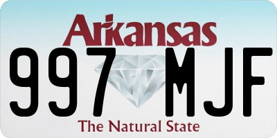 AR license plate 997MJF