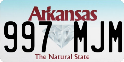 AR license plate 997MJM