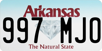 AR license plate 997MJO
