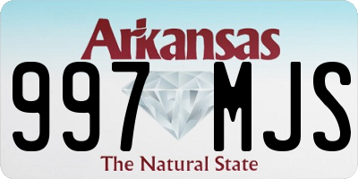 AR license plate 997MJS