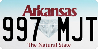 AR license plate 997MJT