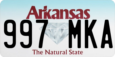 AR license plate 997MKA