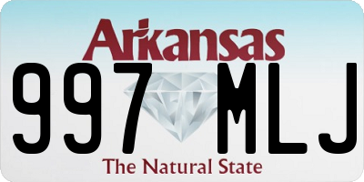 AR license plate 997MLJ