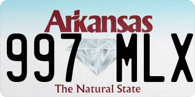 AR license plate 997MLX