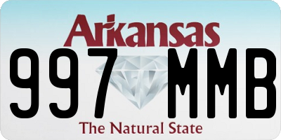AR license plate 997MMB