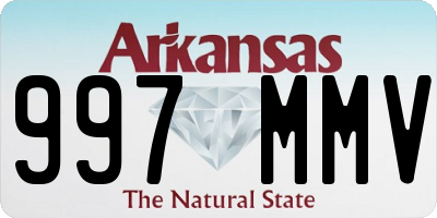 AR license plate 997MMV