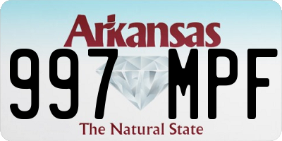 AR license plate 997MPF