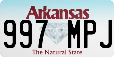 AR license plate 997MPJ
