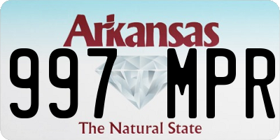 AR license plate 997MPR