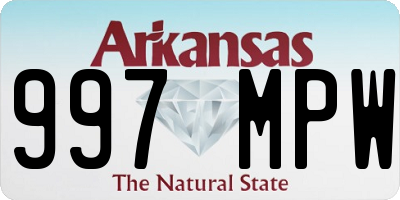 AR license plate 997MPW