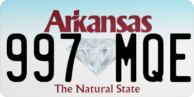 AR license plate 997MQE