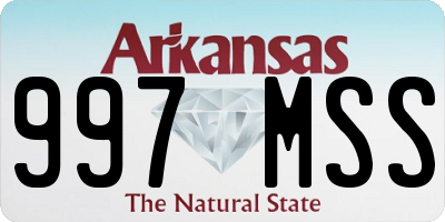 AR license plate 997MSS