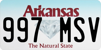 AR license plate 997MSV