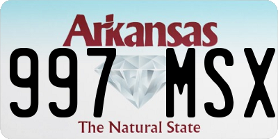 AR license plate 997MSX