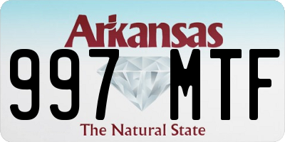 AR license plate 997MTF