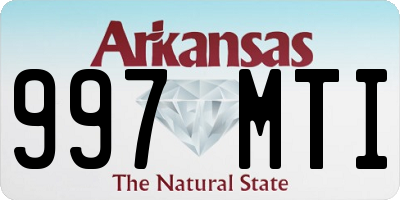 AR license plate 997MTI