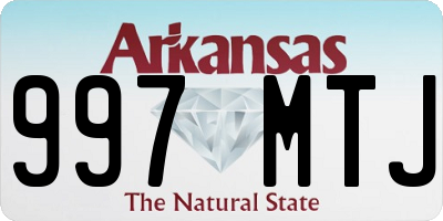 AR license plate 997MTJ