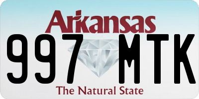 AR license plate 997MTK