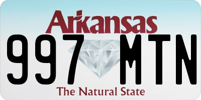 AR license plate 997MTN