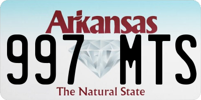 AR license plate 997MTS