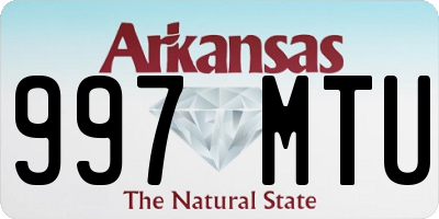 AR license plate 997MTU
