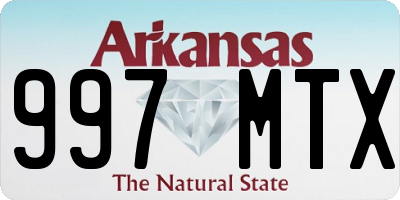 AR license plate 997MTX