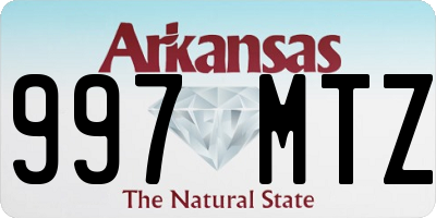 AR license plate 997MTZ