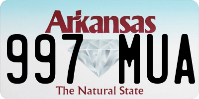 AR license plate 997MUA