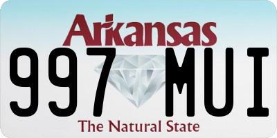 AR license plate 997MUI