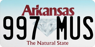 AR license plate 997MUS