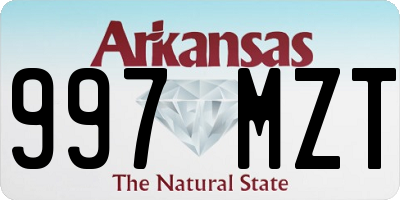 AR license plate 997MZT
