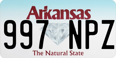 AR license plate 997NPZ