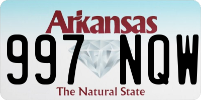AR license plate 997NQW