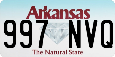 AR license plate 997NVQ