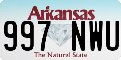 AR license plate 997NWU