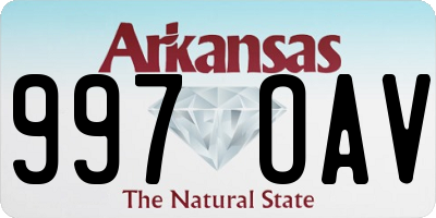 AR license plate 997OAV