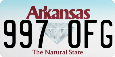 AR license plate 997OFG
