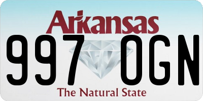 AR license plate 997OGN